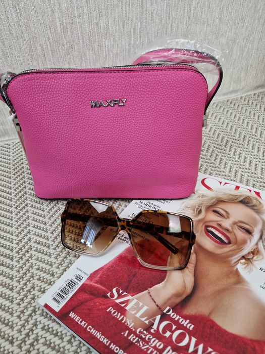NOWA torebka listonoszka różowa fuksja eko skóra