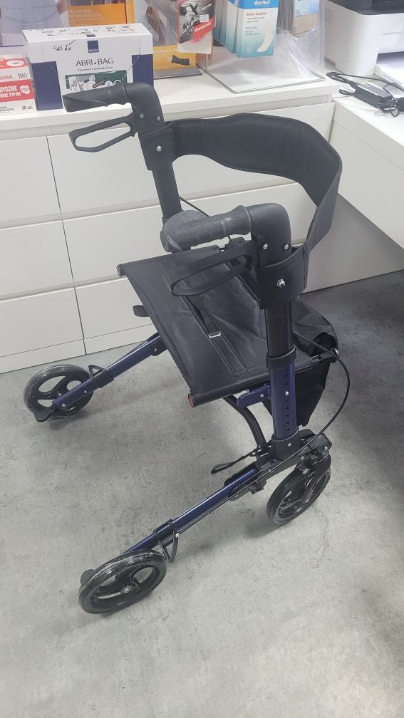 Balkonik rehabilitacyjny podpórka czterokołowa z koszykiem NA ZLECENIE