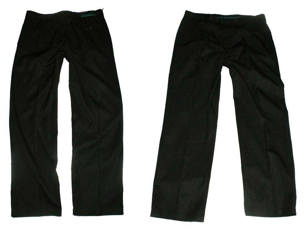 Thomas Nash spodnie męskie garniturowe czarne klasyczne W36 L31 XL