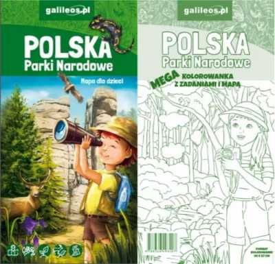 Mapa dla dzieci. Polska. PN + mega kolorowanka - praca zbiorowa