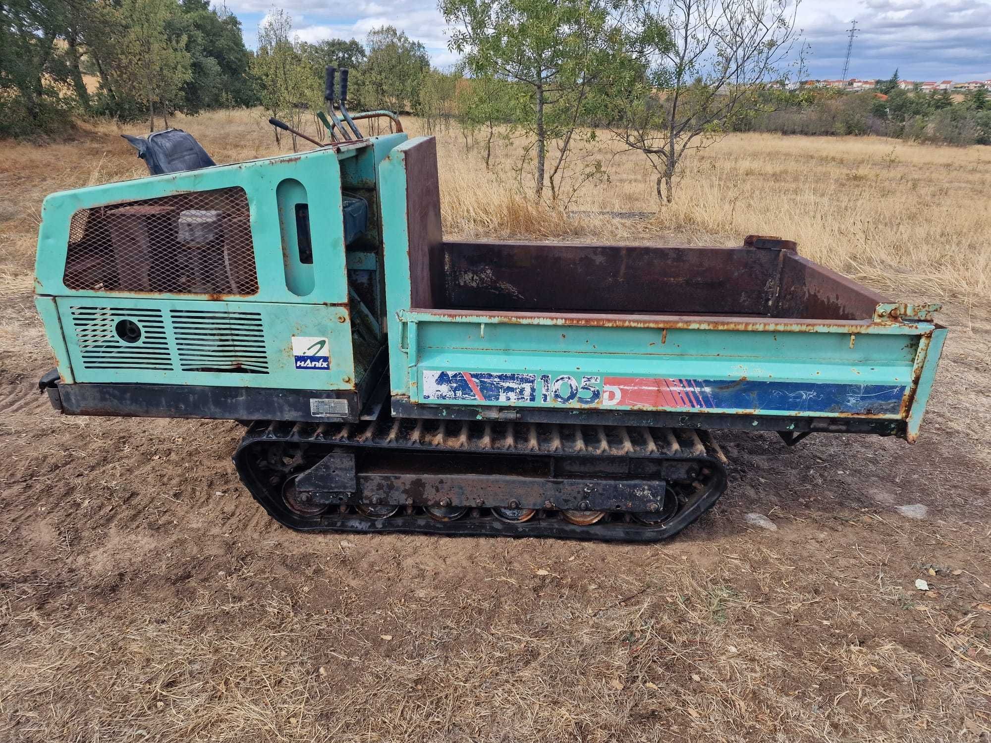 Mini Dumper de lagartas basculante Hanix RT105D a gasóleo - Japonês