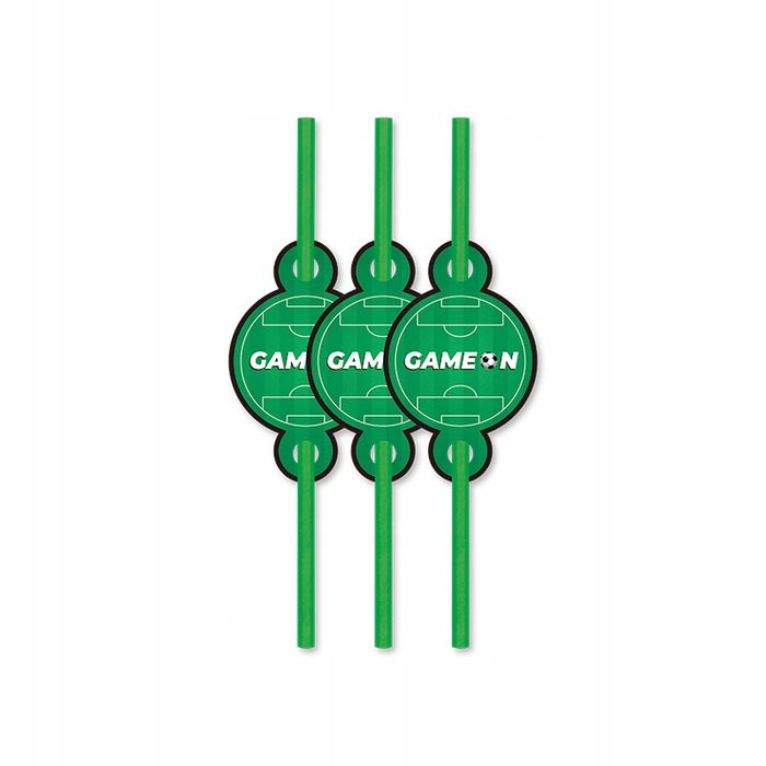 Oro Party Zestaw Dekoracji Piłka Nożna Kubki Talerze Słomki