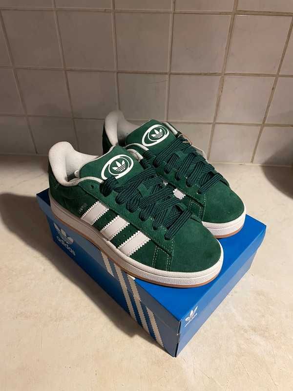 adidas Campus 00s Dark Green Cloud White 37