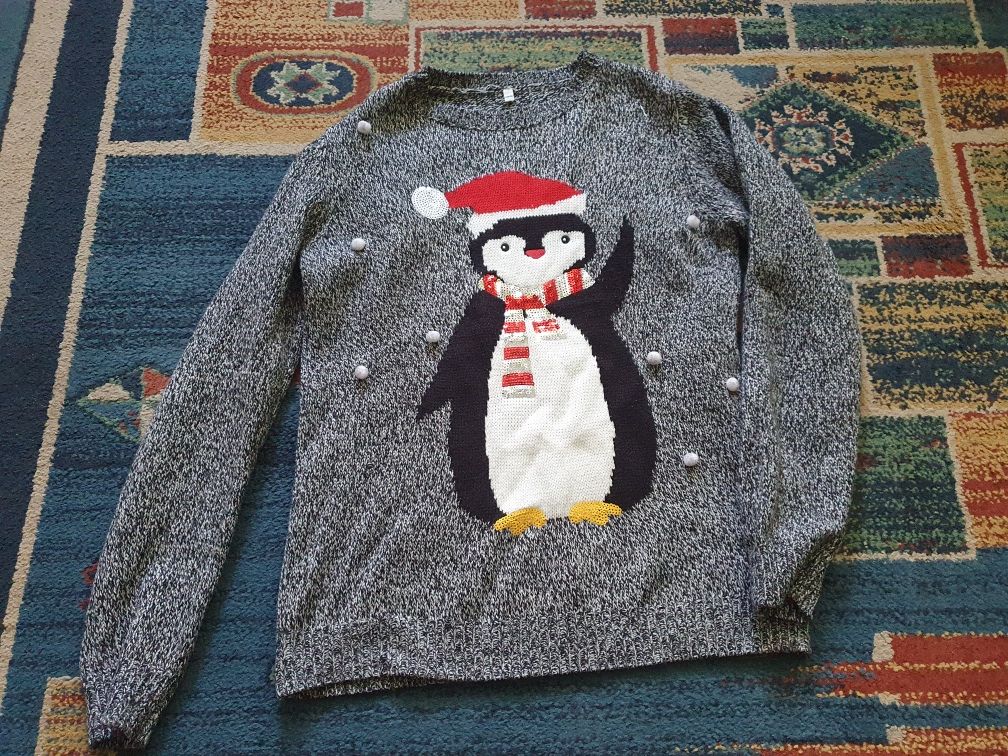Sweterek świąteczny pingwinek