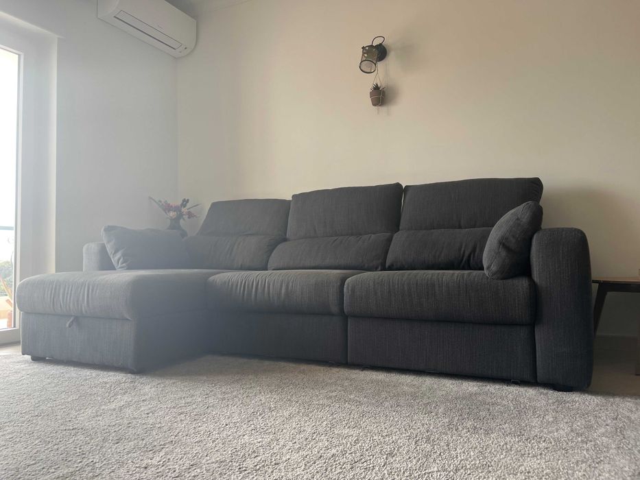 Sofa chaise longue & cama, 3 lugares, Ikea ESKILSTUNA