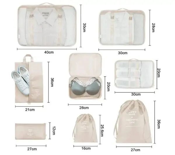 Сумка дорожня, органайзер для речей 8 предметів в 1