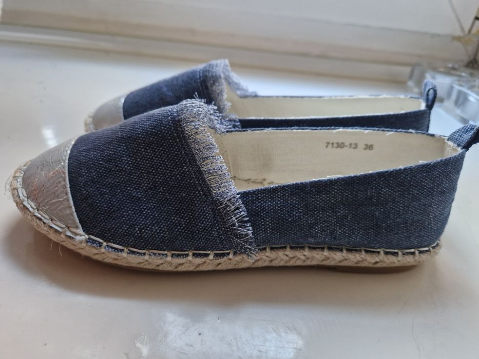 Jeansowe espadryle