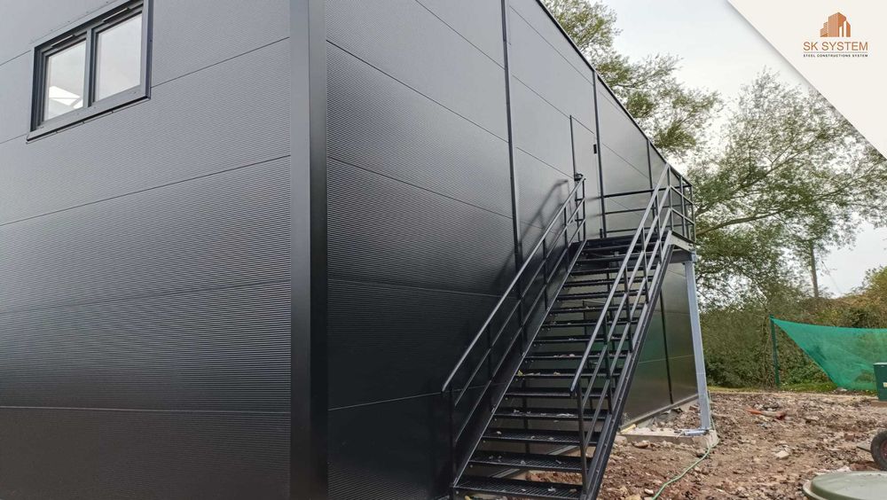 Hala 360 m2 stalowa magazyn warsztat płyta konstrukcja SK SYSTEM