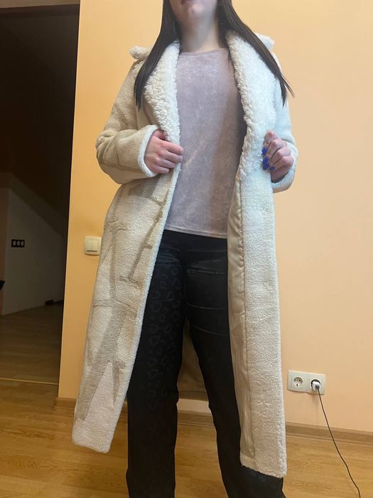 Зимова шуба мутон,пальто,Тедді,натуральна овеча шерсть