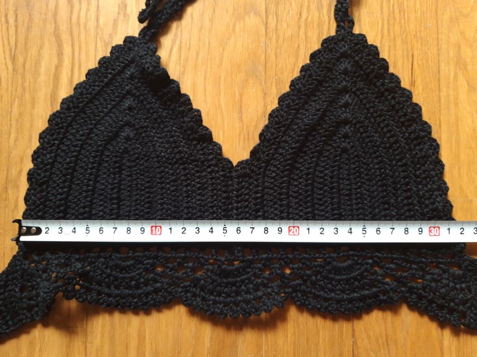 Conjunto de biquini de malha de cor preta + extras branco/bege - NOVOS