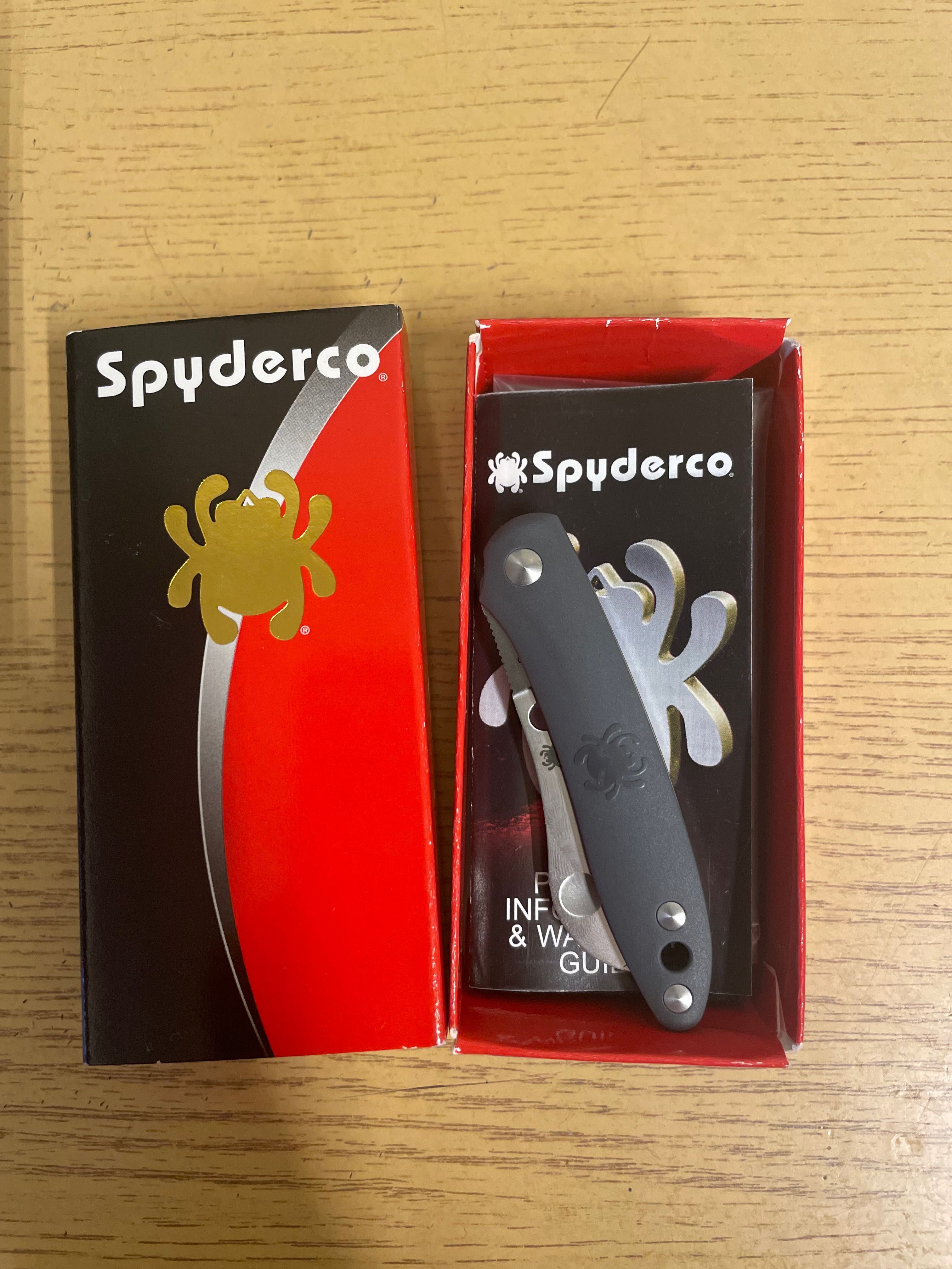 Nóż spyderco roadie gray. n690 made in Italy. NOWY