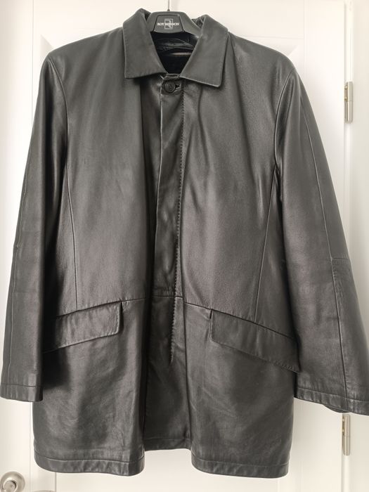 Кожаная мужская куртка ROY ROBSON на меховой подкладке