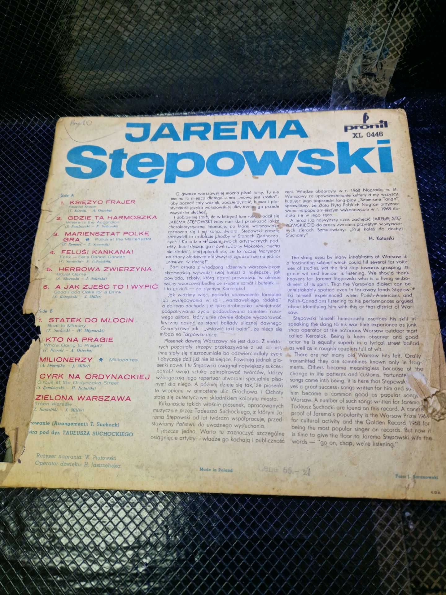 Księżyc frajer... - Jarema Stępowski - Winyl
