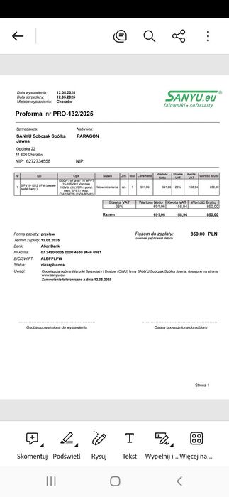 Magazyn energii 12 V 205 Ah i falownik 1KW off grid