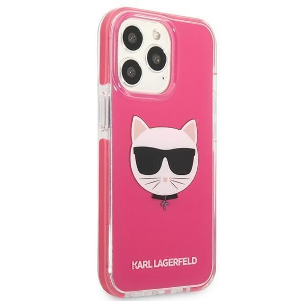 Karl Lagerfeld Etui Choupette Head iPhone 13 Pro Fuksja Silicon