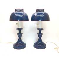 Lampki nocne USA matalowe emaliowane Vintage