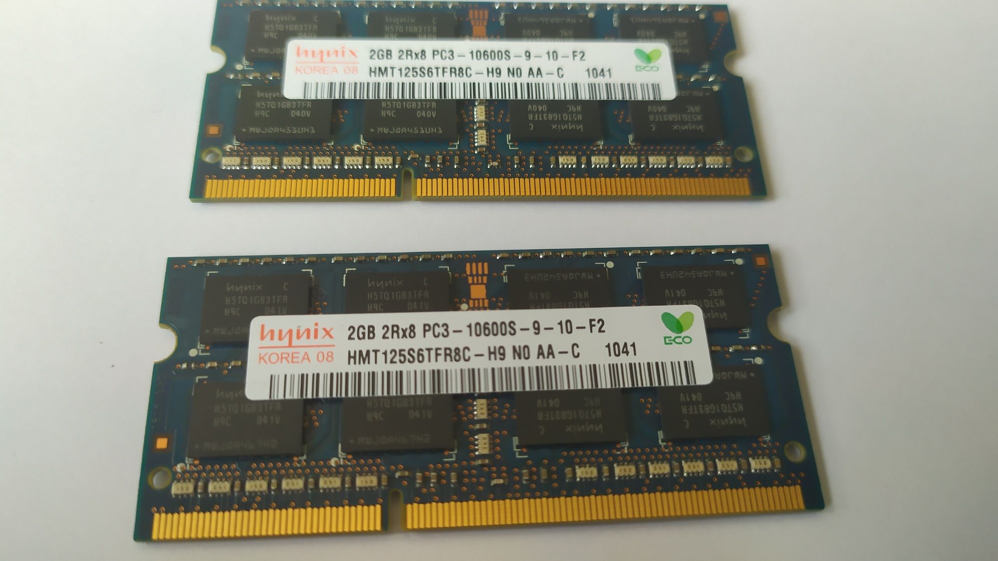 2 Memórias RAM  HP 2GB PC3-10600 DDR3-1333 SODIMM