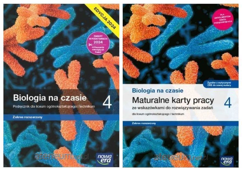 Biologia na czasie 4 PODST 2024 Karty Pracy + Podręcznik Rozszerzony