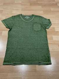 T-shirt męski bez nadruku zielony rozmiar S