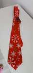 Red Snowflake Men's Nectie 58 " Polyester Novelty Tie Christmas Winter