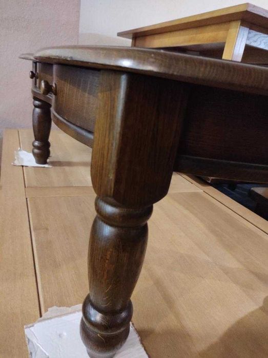 Ława drewniana dębowa ciemna masywna elegancka FV DOWÓZ