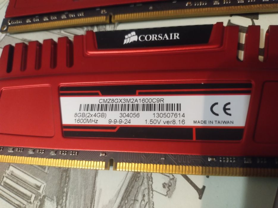 Pamięć RAM Corsair Vengeance, DDR3, ,8 GB, 2x4GB 1600MHz, CL9
