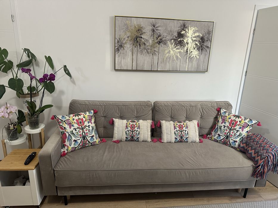 Sofa trzyosobowa BRW Bloom rozkładana z pojemnikiem