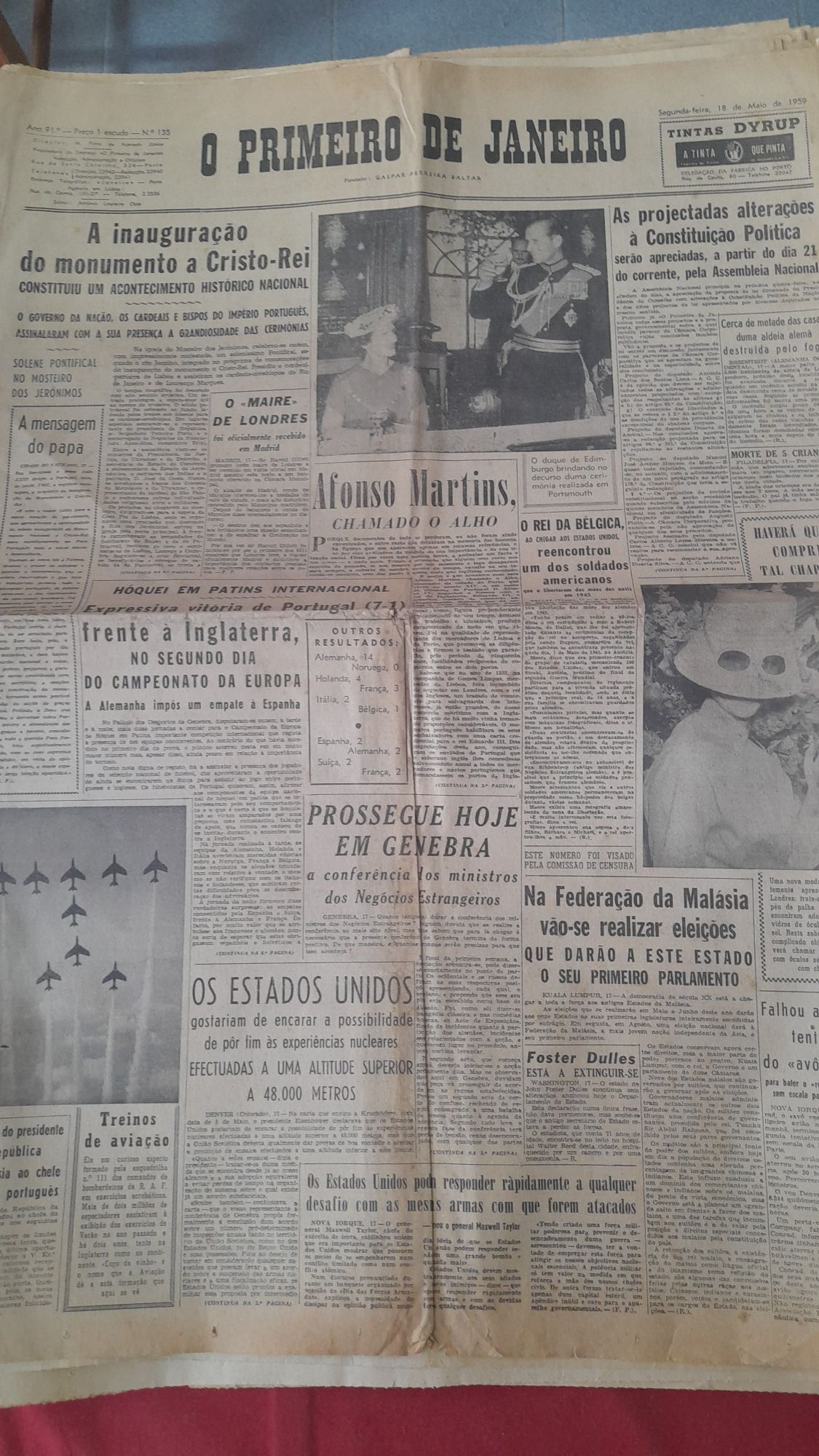 Jornais antigos O Primeiro de Janeiro