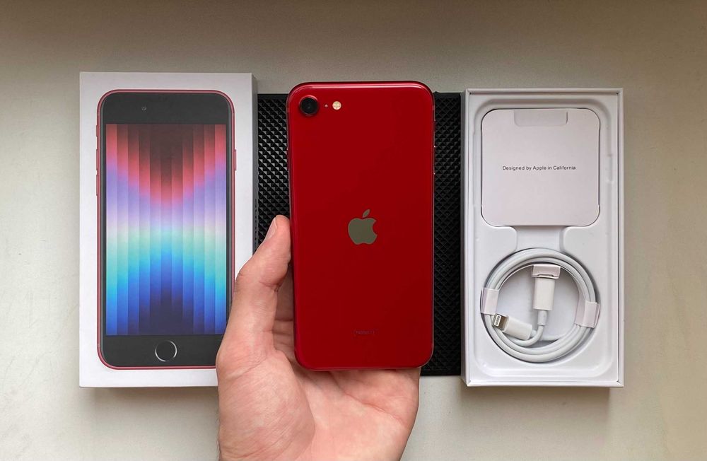 НОВЫЙ - iPhone SE 2022 - 64 гб - 100% АКБ - PRODUCT RED - NEVERLOCK