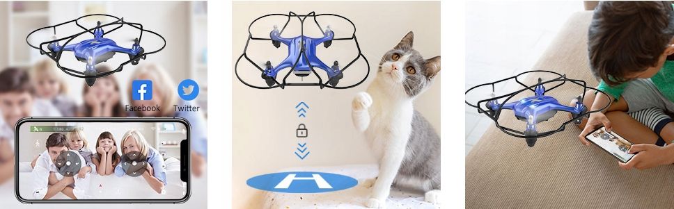 Dron z Kamerą HD FPV Transmisja WiFi Pilot Uchwyt Na Telefon