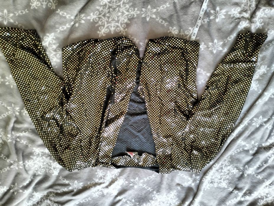 Bolerko cekinowe, narzutka z lat 80', orginalne, włoskie