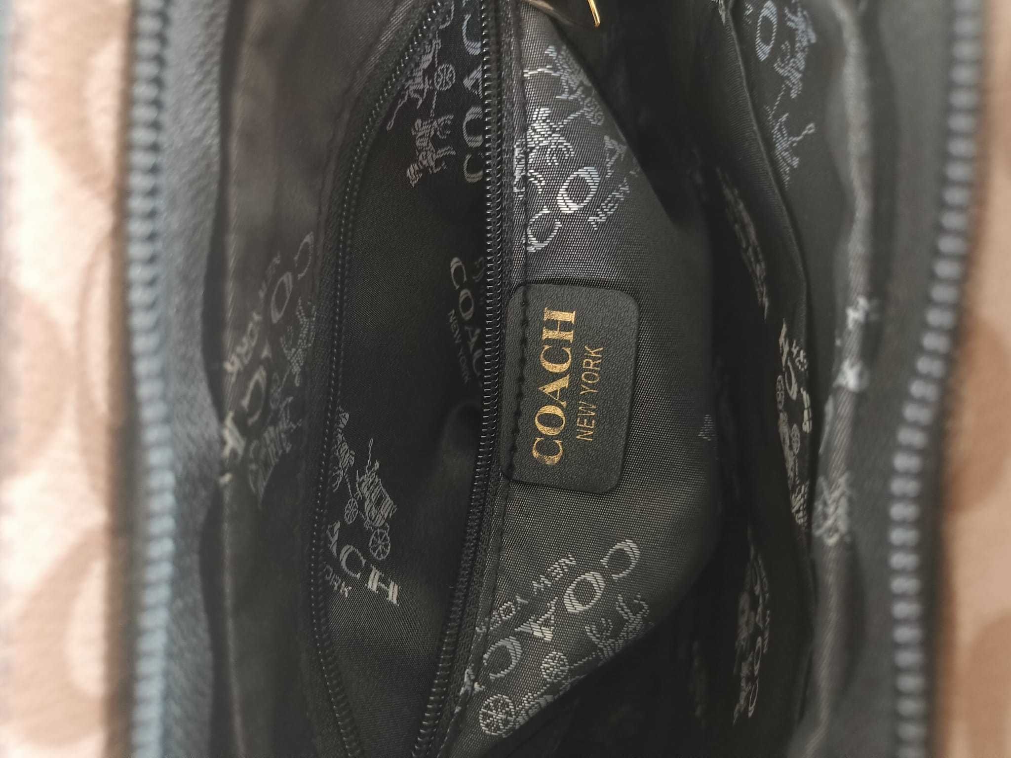 Torba na ramię Coach Tote Signature Klasyczna khaki / Czarna F79609