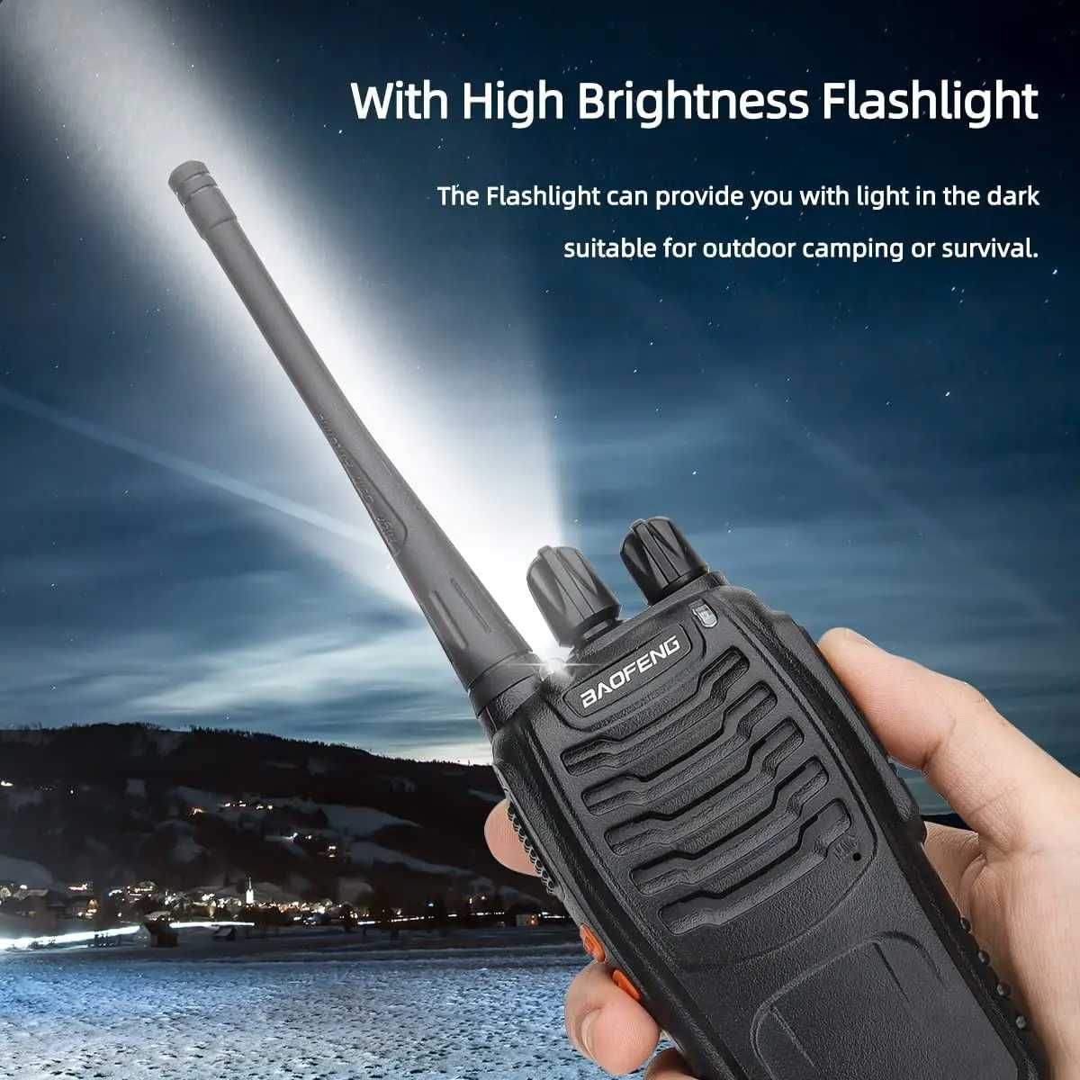 Walkie Talkie UHF 400 470MHz 888s daleki zasięg.