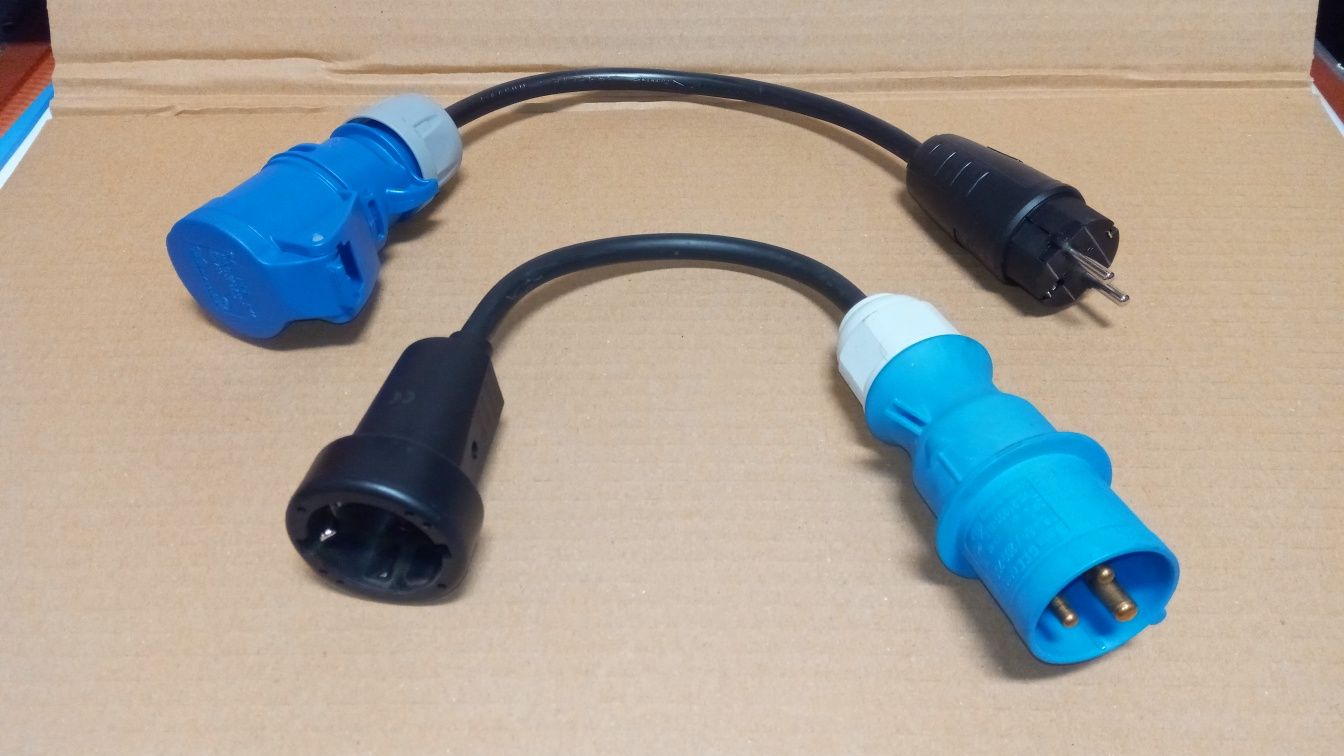 Cabo adaptador de tomada para parques campismo, autocaravanas, etc