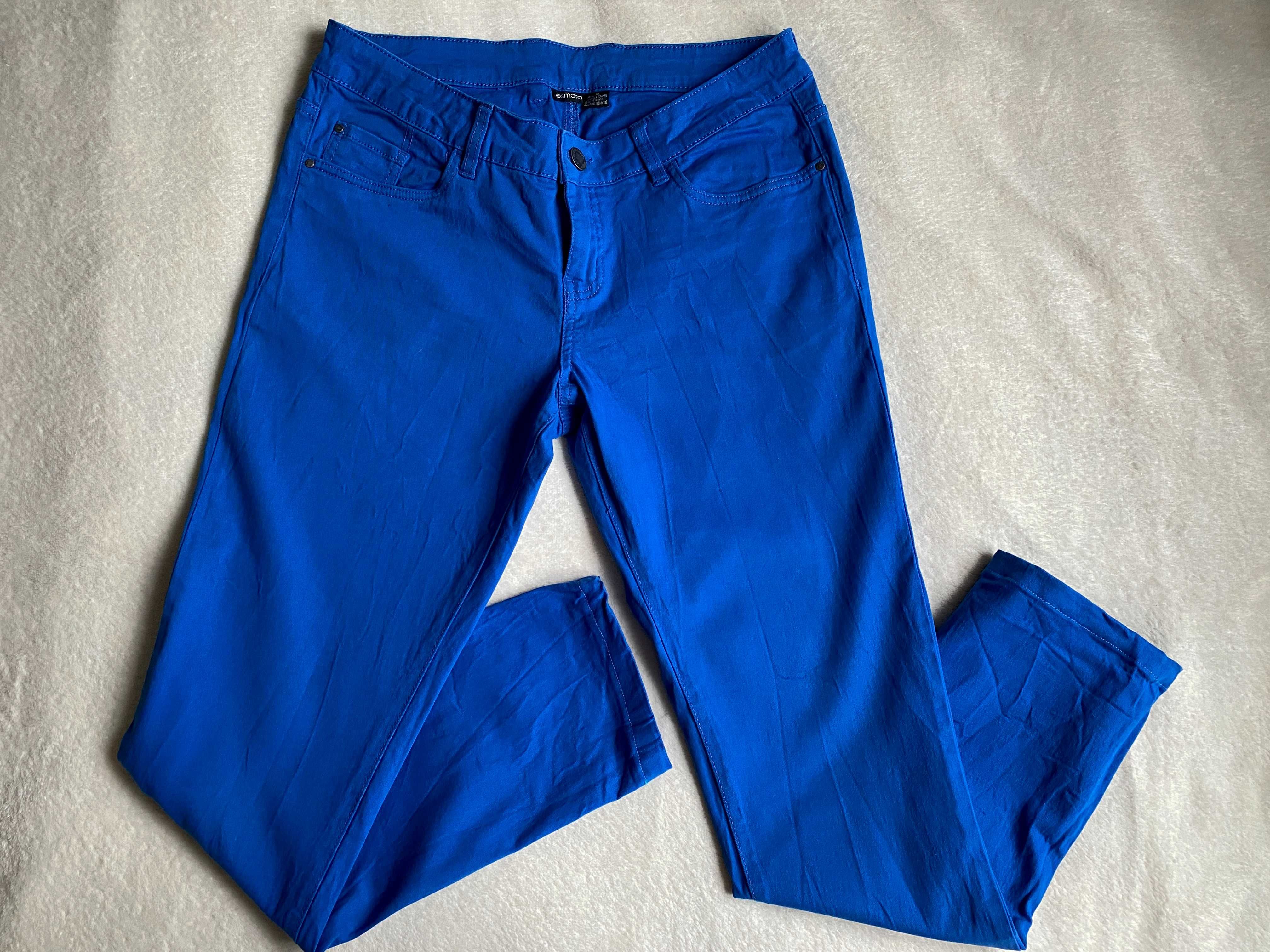 Niebieskie spodnie damskie rurki - rozm. XL