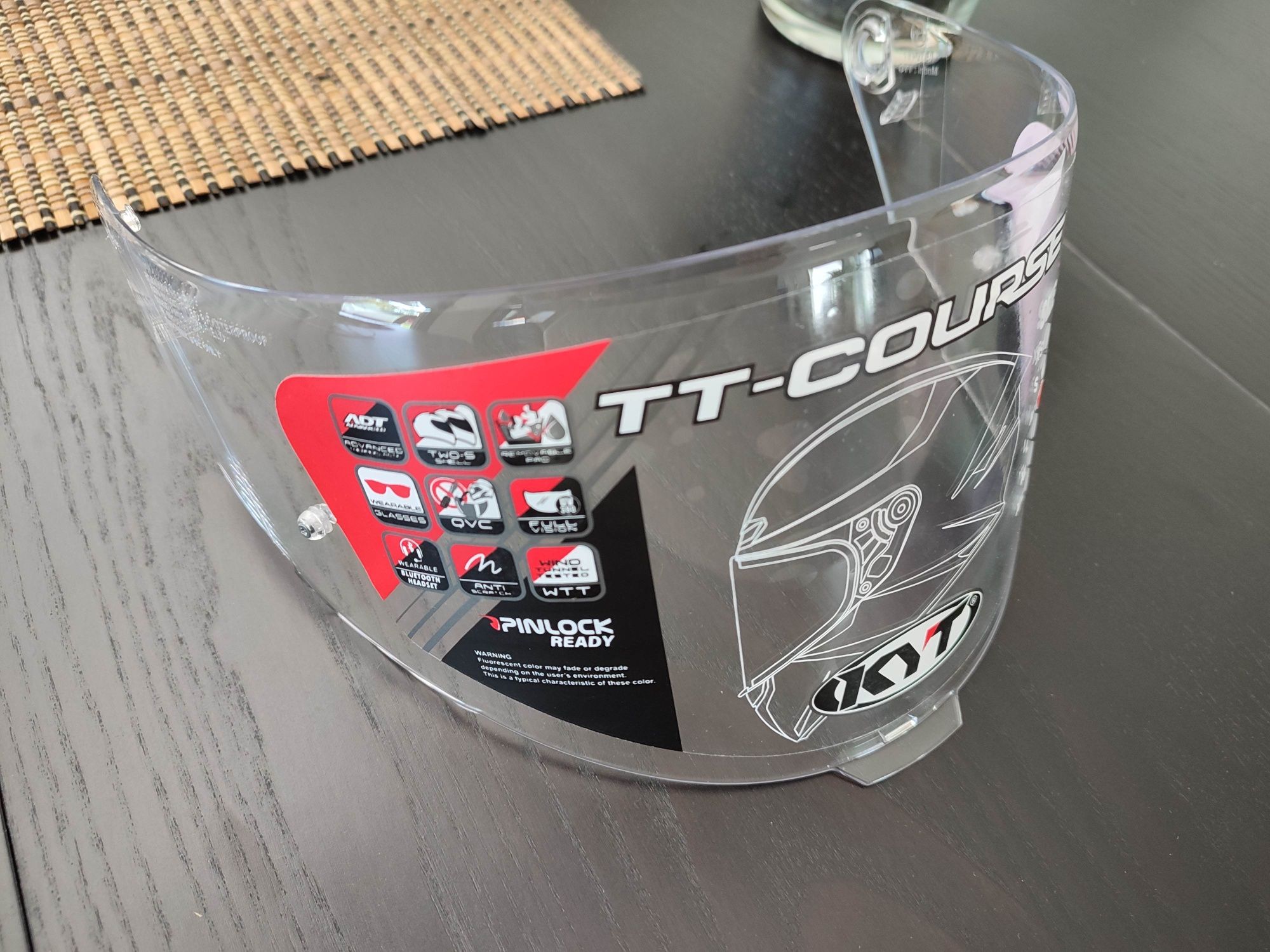 Viseira clara / transparente para capacete KYT TT Course (NOVA)
