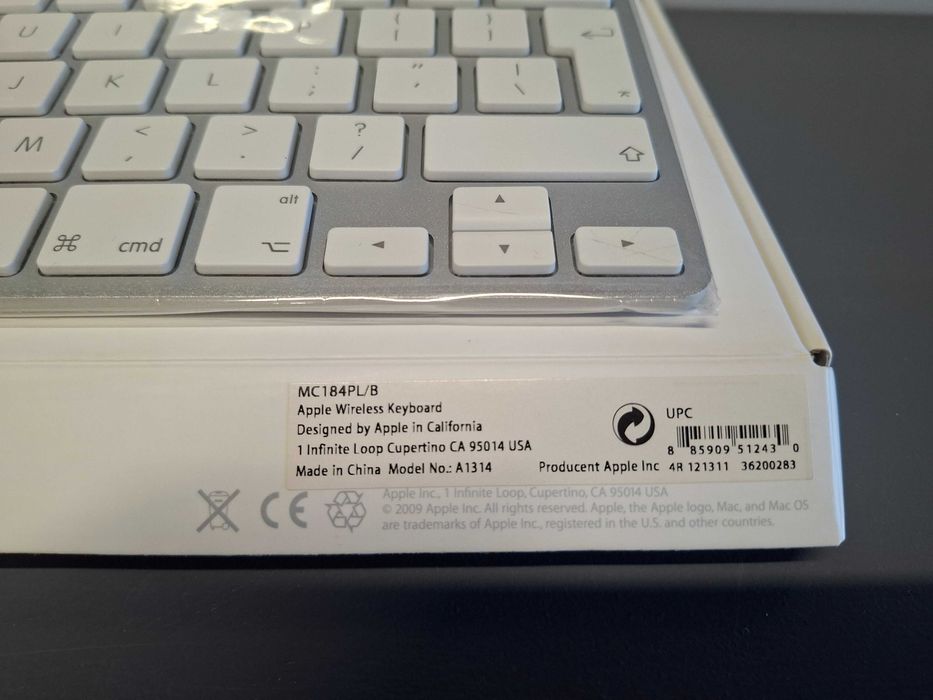 Klawiatura bezprzewodowa Apple MC184PL/B (Model No A1314)