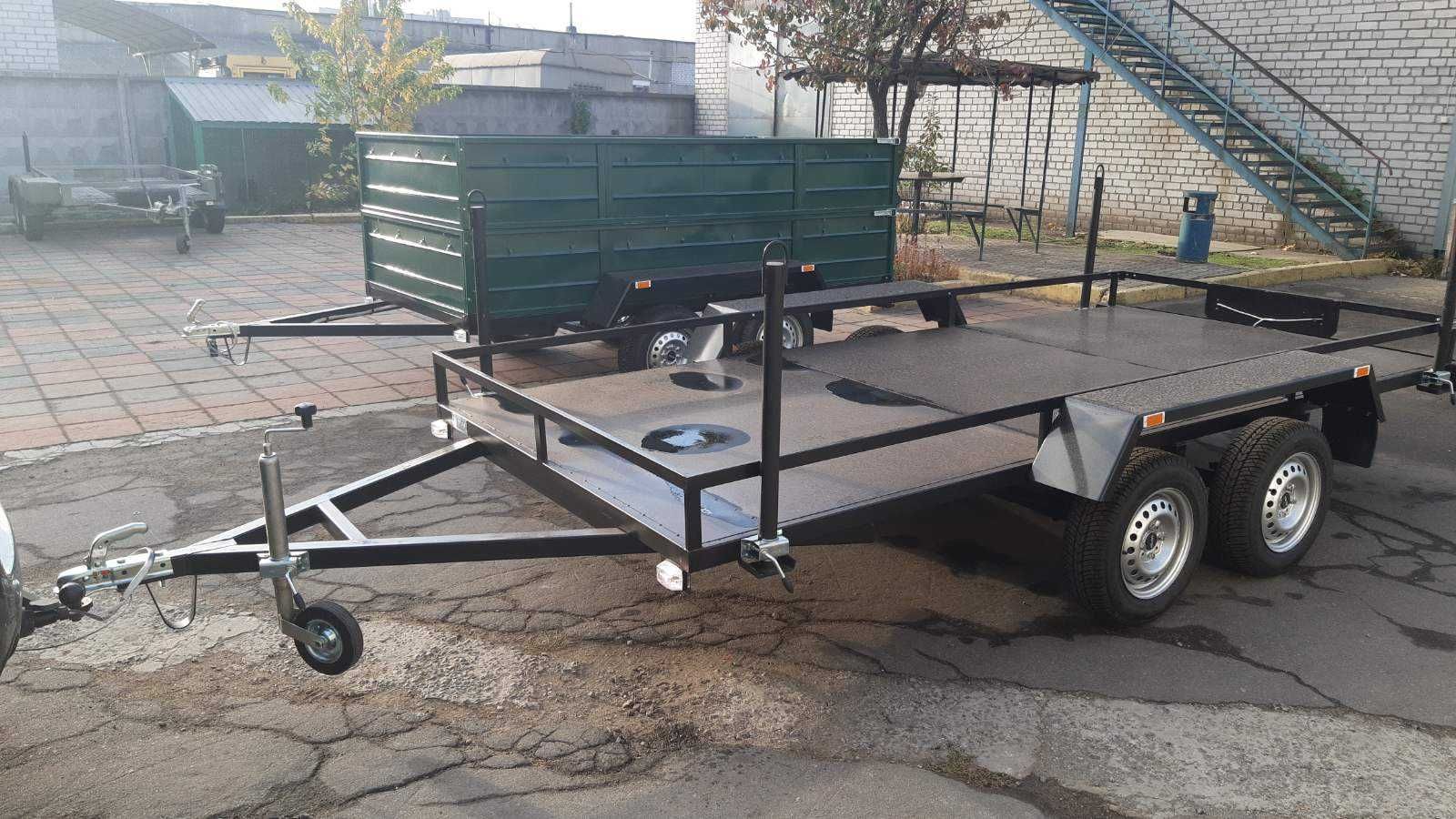 Прицепы легковые лафеты для перевозки разных грузов до двух тон Новые