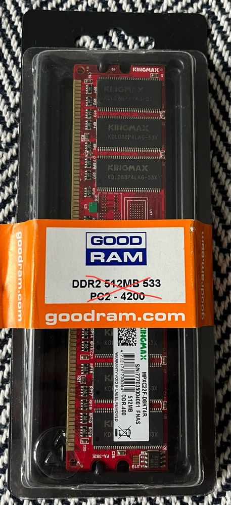 RAM DDR-400 512Mb x 2