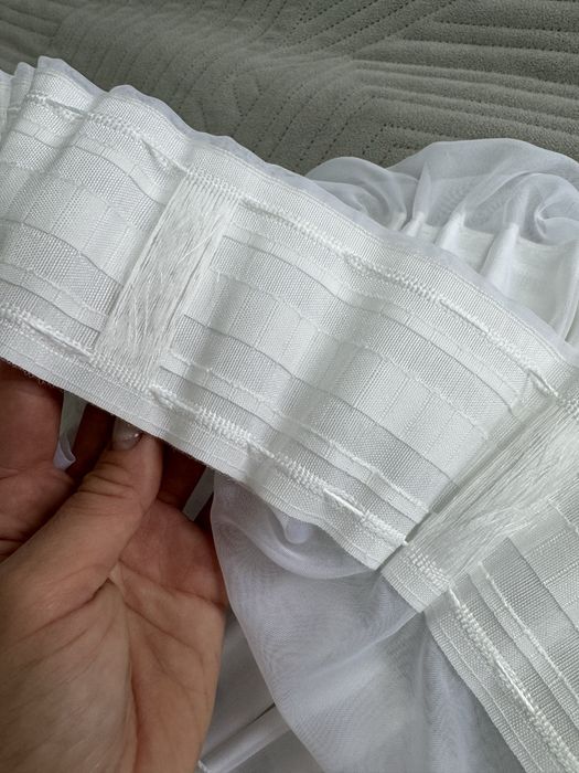 Сніжно-біла тюль 2.55 м