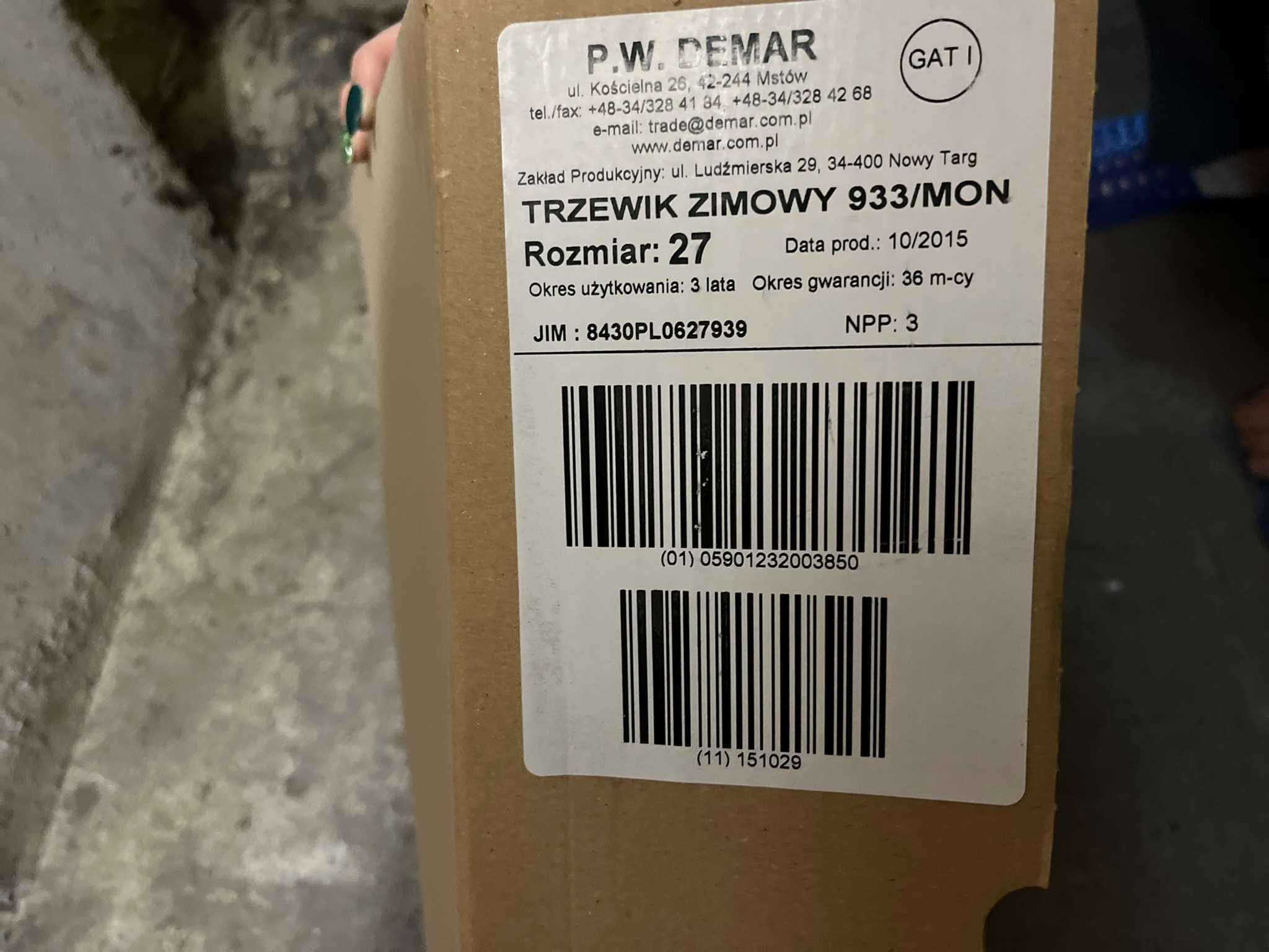 Buty wojskowe zimowe trzewik zimowy wojskowy 933 MON rozmiar 27 42