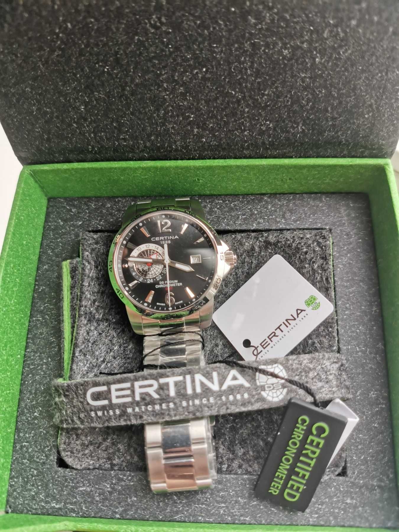 Оригінальний швейцарський кварцевий годинник DS Podium GMT Certina