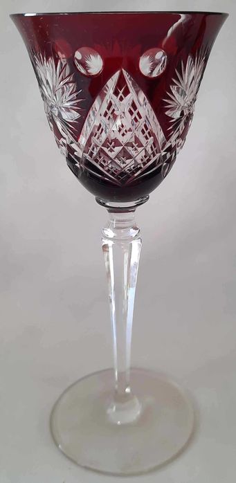 Huta Józefina Szklarska Poręba Rubinowy Kielich do Wina ok. 1920