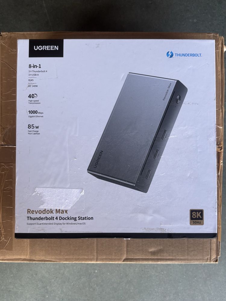 Док-станція UGREEN Revodok Max 208 Thunderbolt 4 Dock 40Gbps 8в1 Black