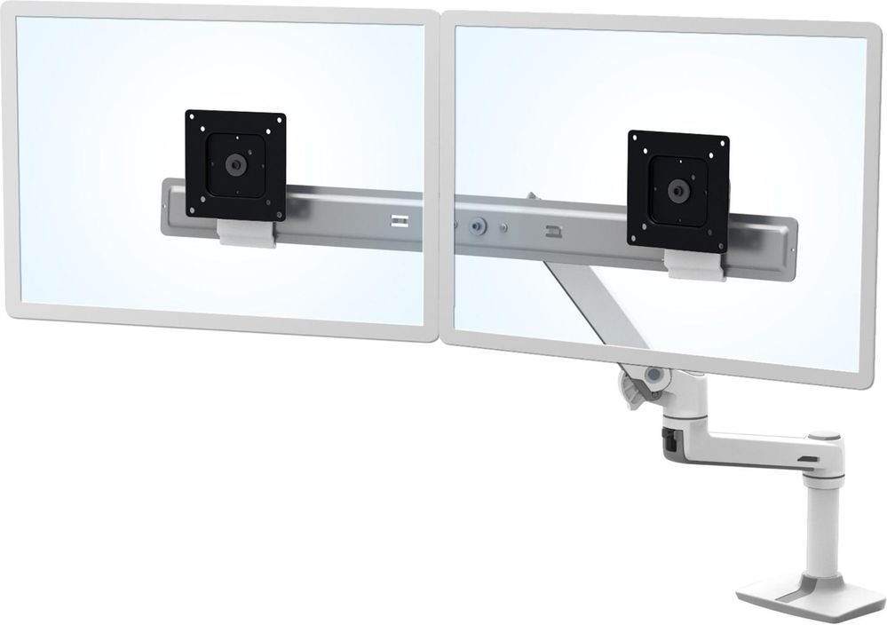 Uchwyt do monitora Ergotron LX Desk Dual Direct Arm biały