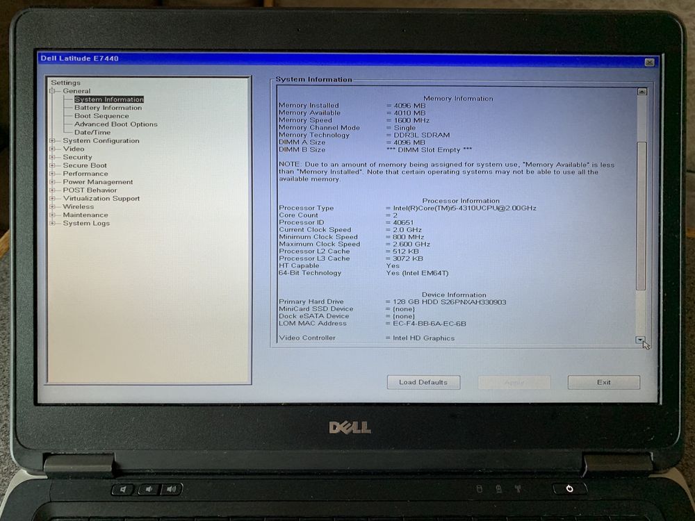 Ноутбук 14 Dell Latitude e7440 i5 RAM-8Gb SSD-120Gb