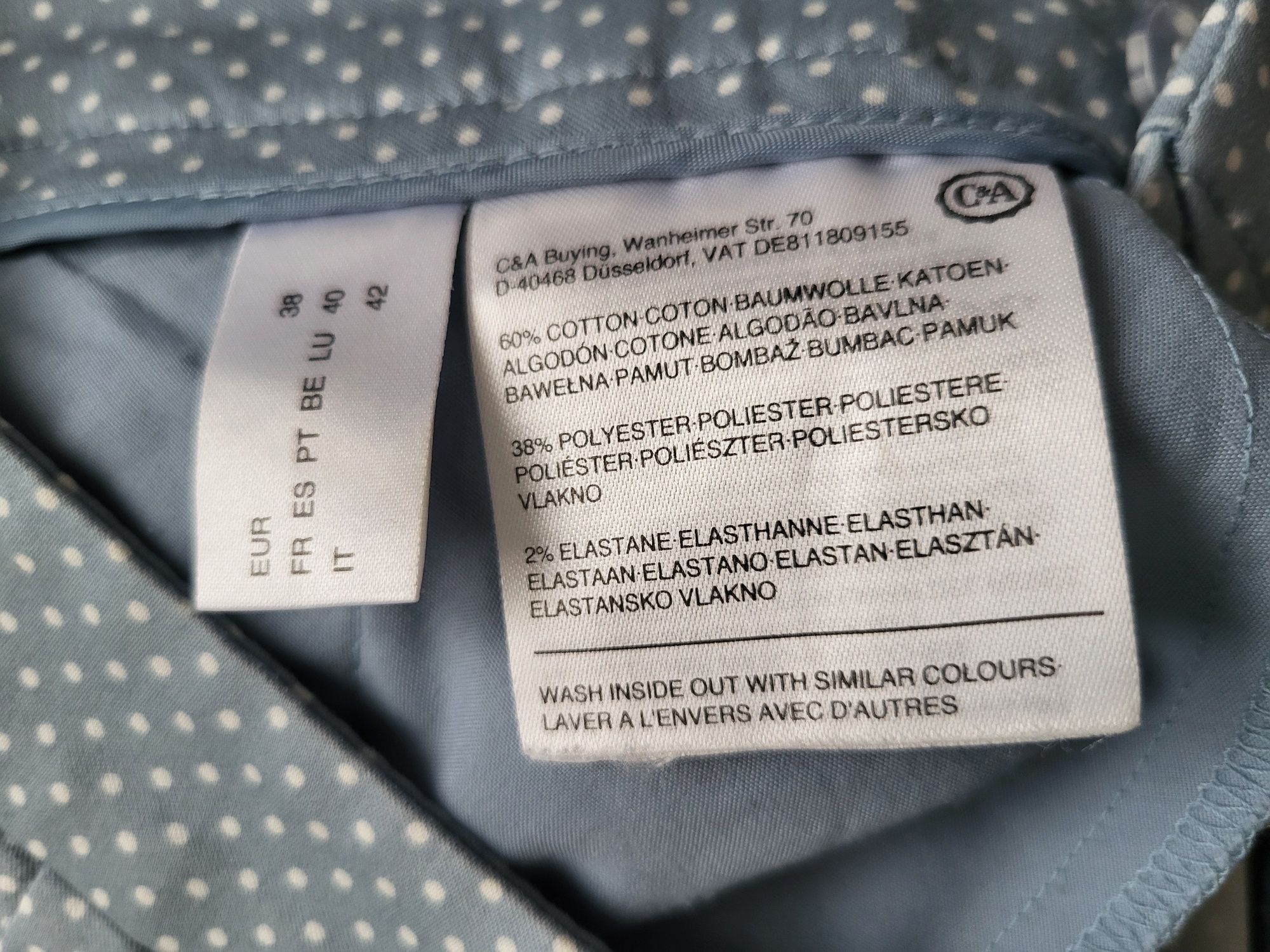 C&A Yessica spodnie 7/8 w groszki jak nowe