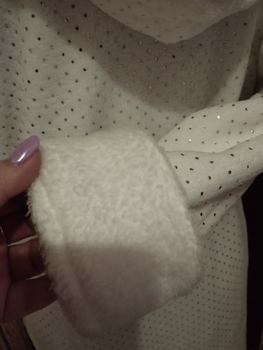 Nowy biały szlafrok Monnari L/Xl  42 złote kropeczki