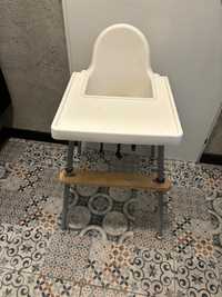 Krzesełko Ikea z podnóżkiem