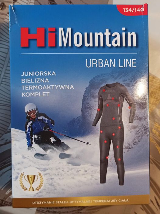 Nowa bielizna termoaktywna zestaw 134 140 góry narty spodni HiMountain